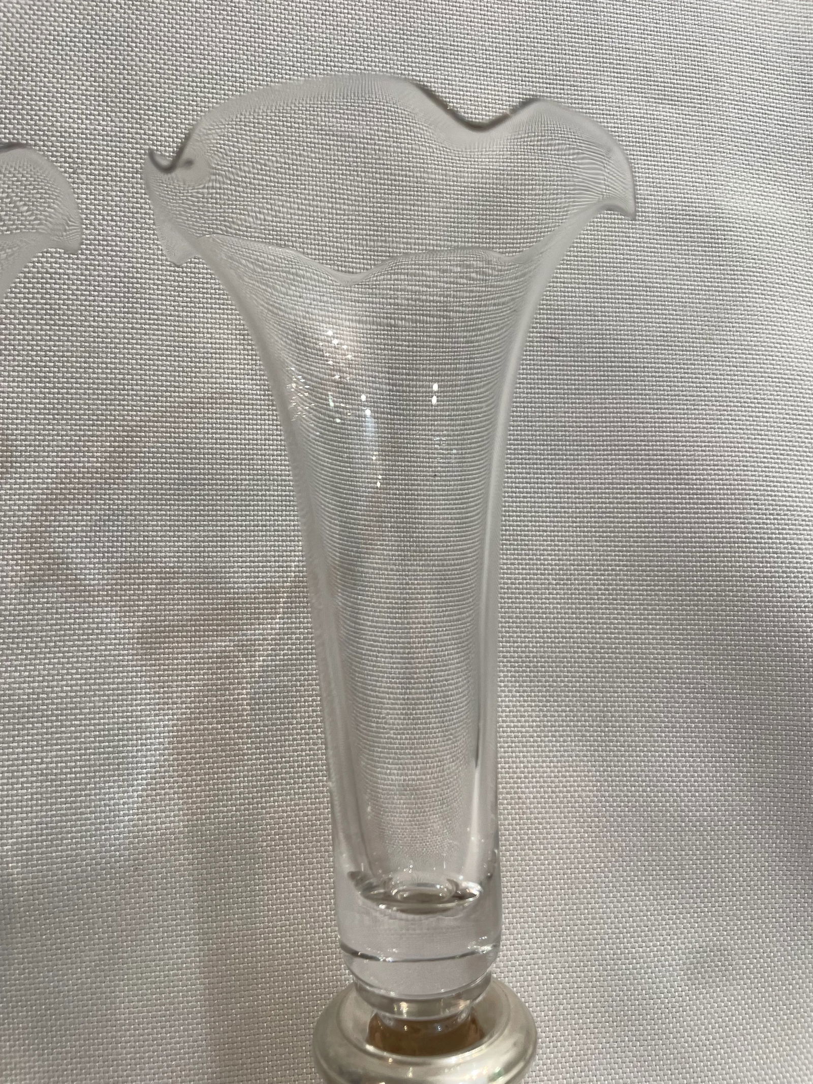 Early 20th Century Frank M Whiting Sterling Silver and Blown Glass Bud Vases - a Pair - 5