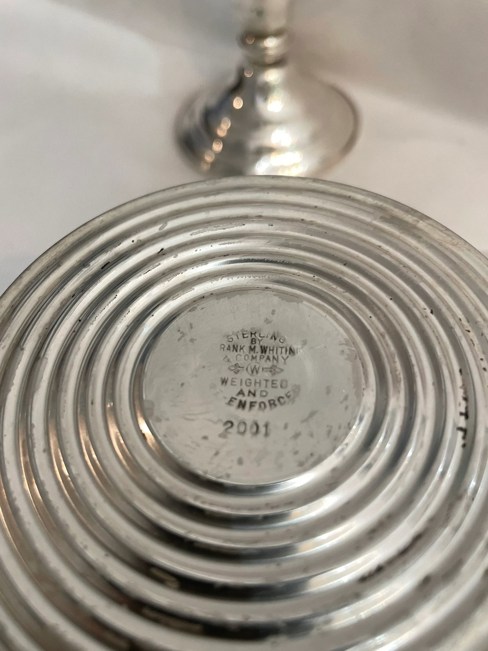 Early 20th Century Frank M Whiting Sterling Silver and Blown Glass Bud Vases - a Pair - 9