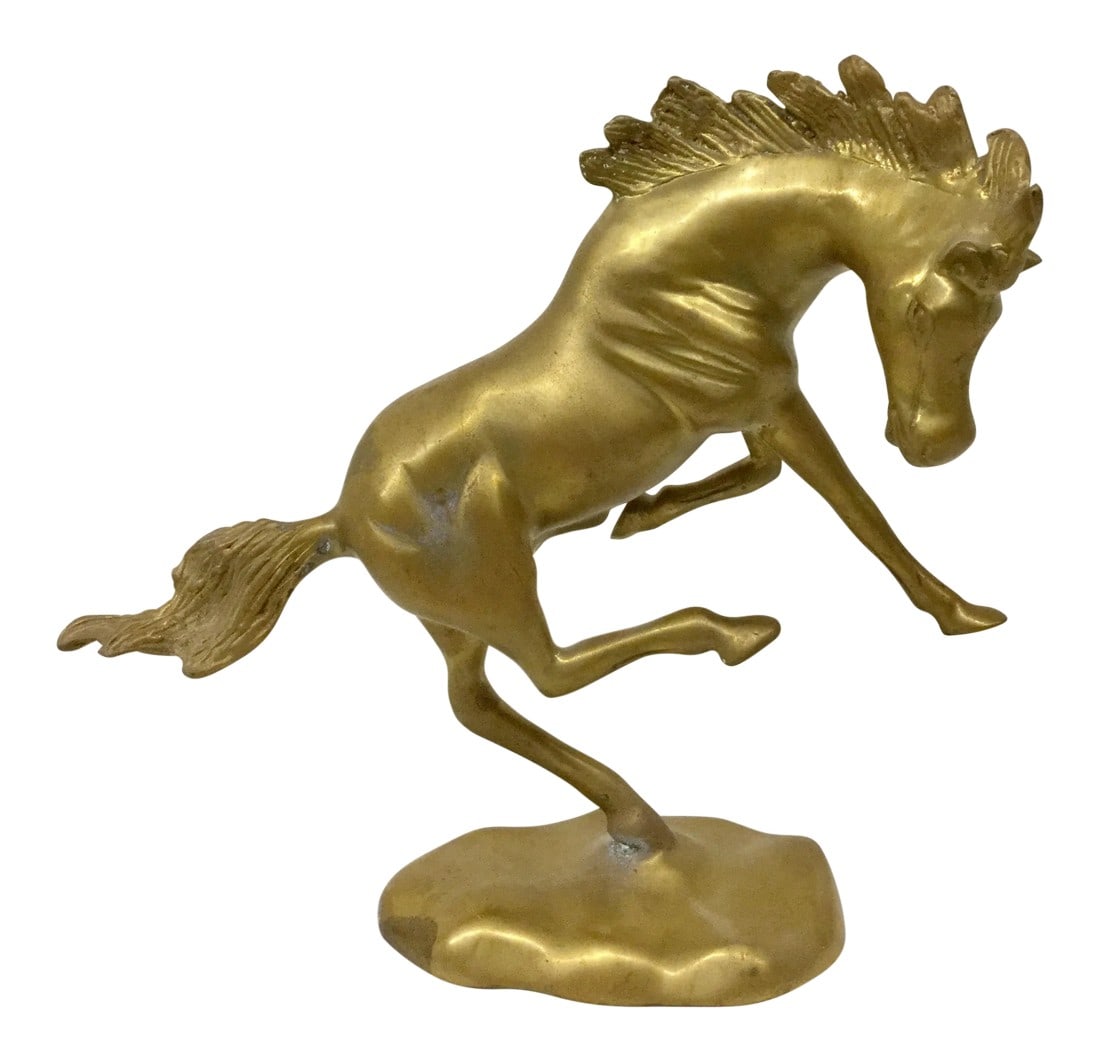 Solid Brass Wild Horse Sculpture (1 of 11)