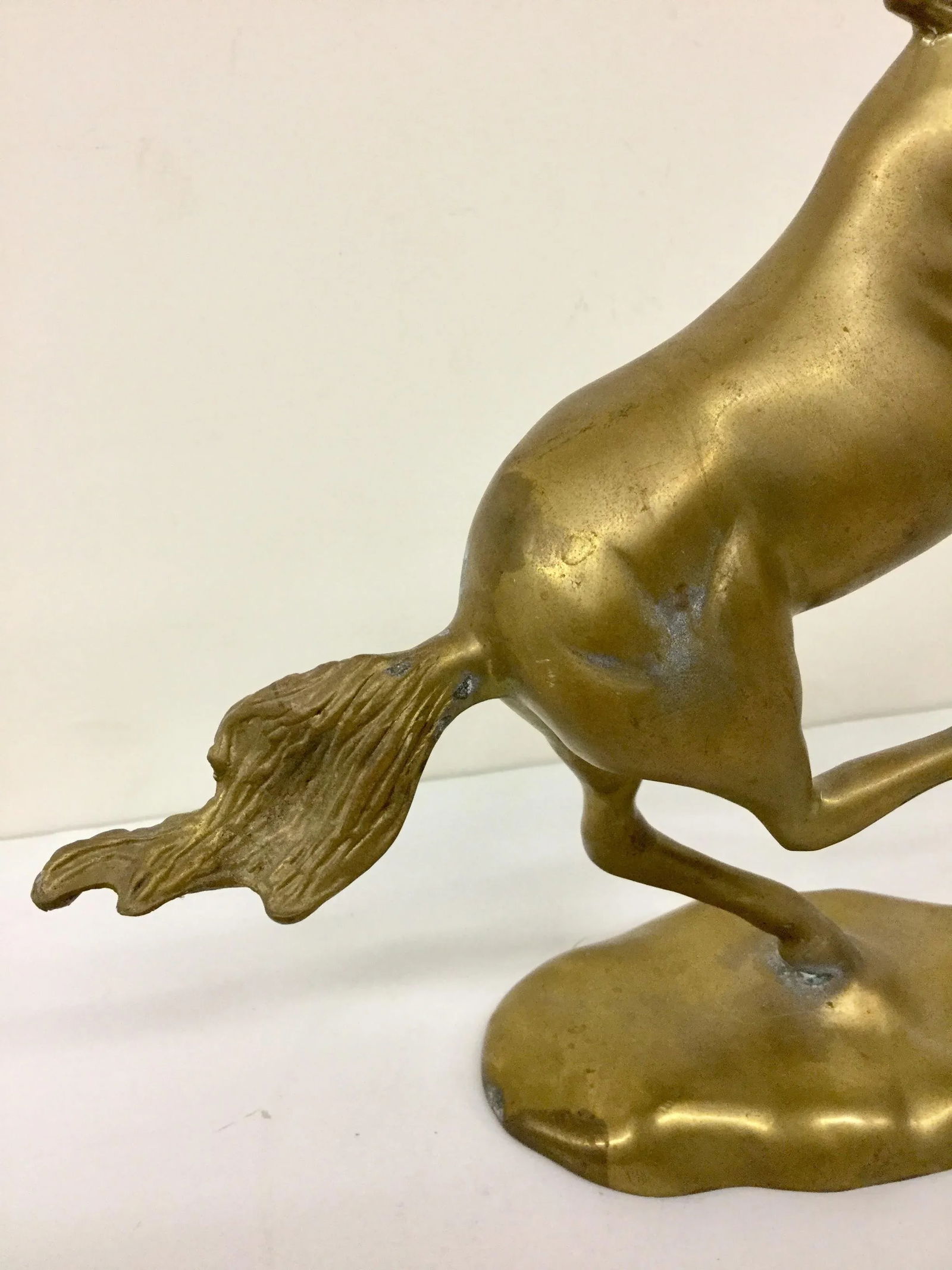 Solid Brass Wild Horse Sculpture - 3