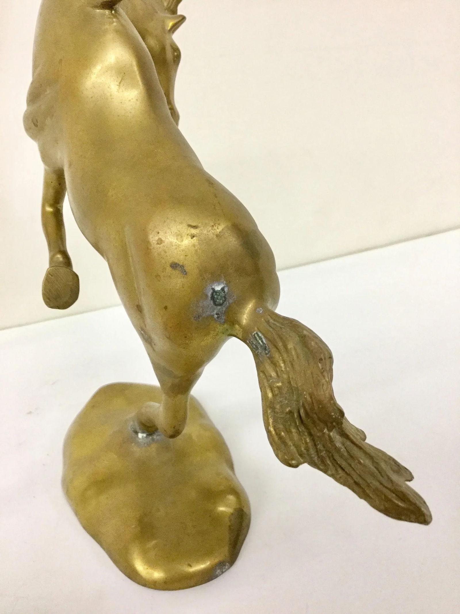 Solid Brass Wild Horse Sculpture - 4