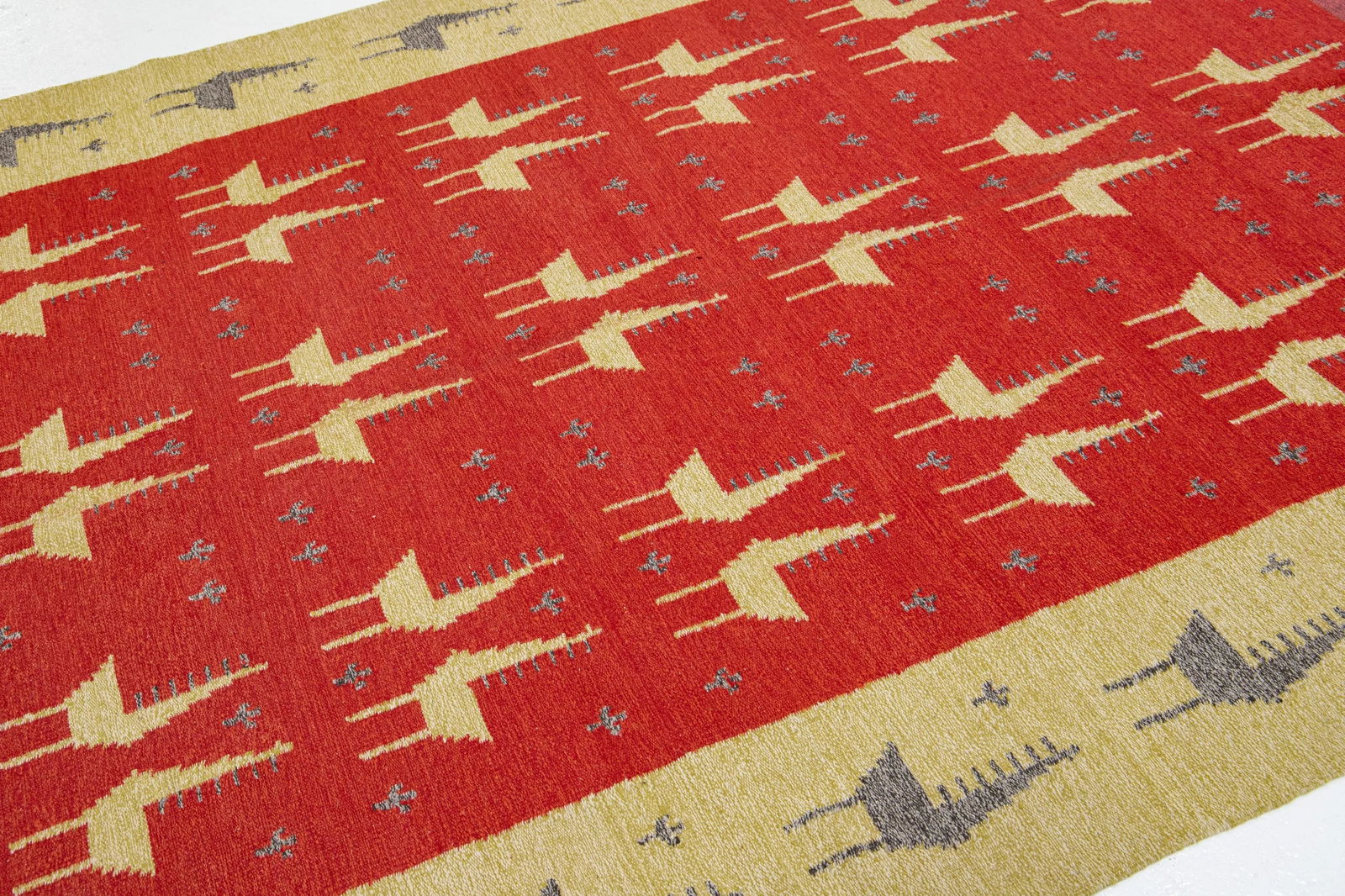 1960s Vintage Kilim Handmade Multicolor Geometric Wool Rug - 6