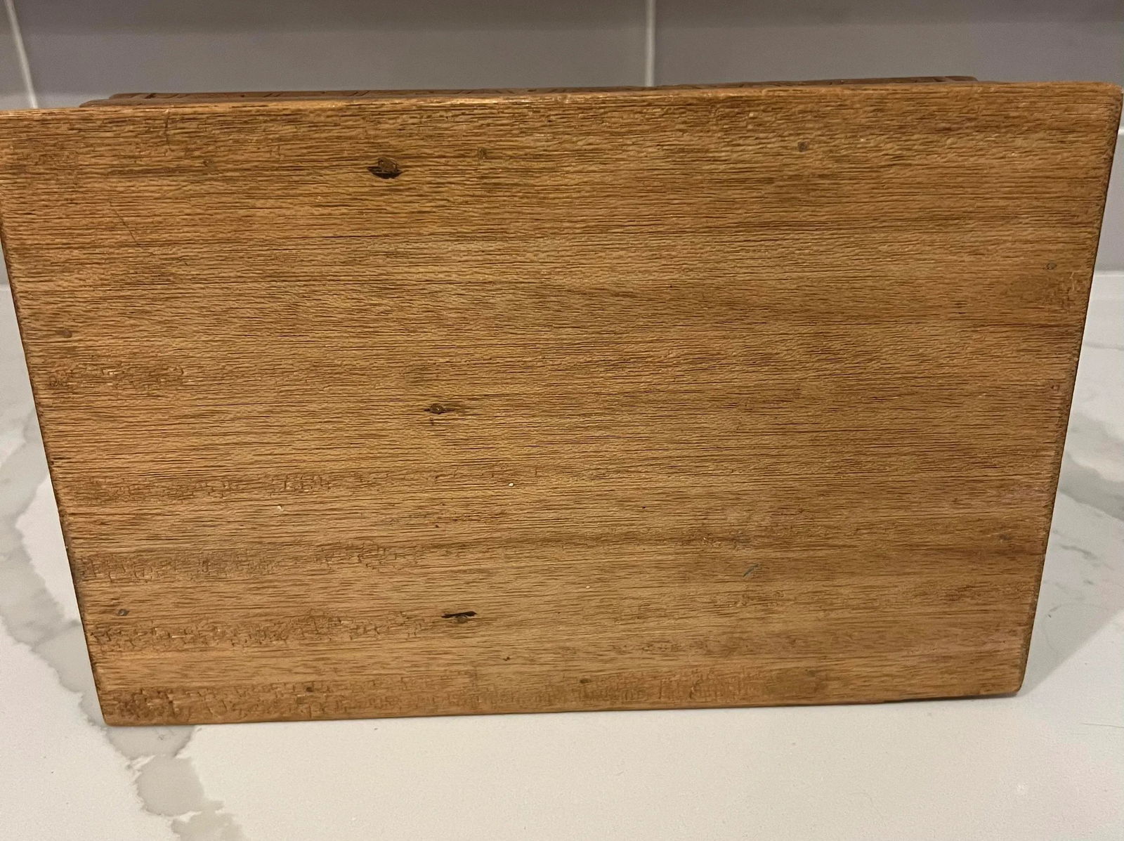 Vintage Hand Carved Walnut Box - 4