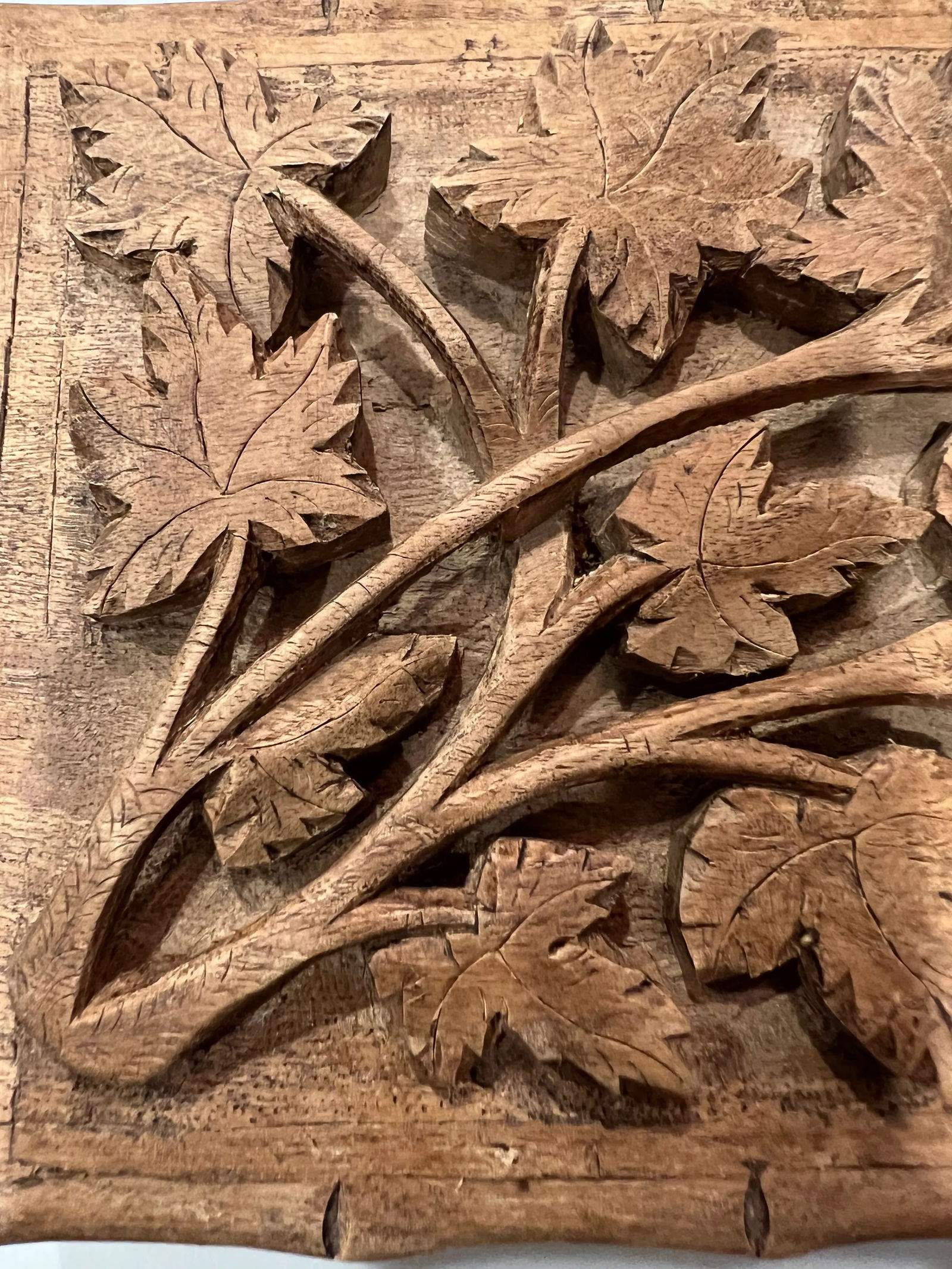 Vintage Hand Carved Walnut Box - 5