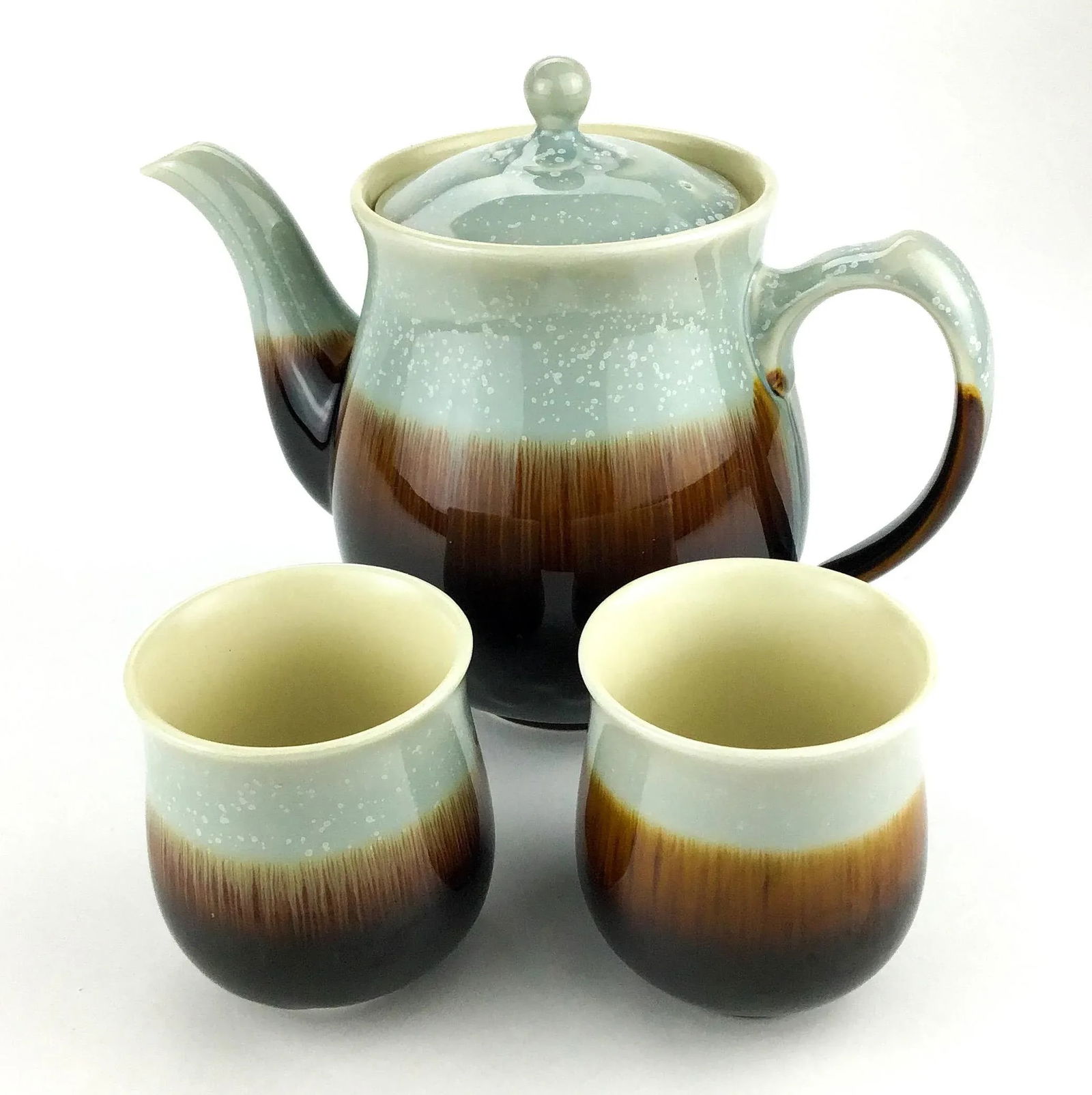 Artisan Created Porcelain Tea Set Signed - 2