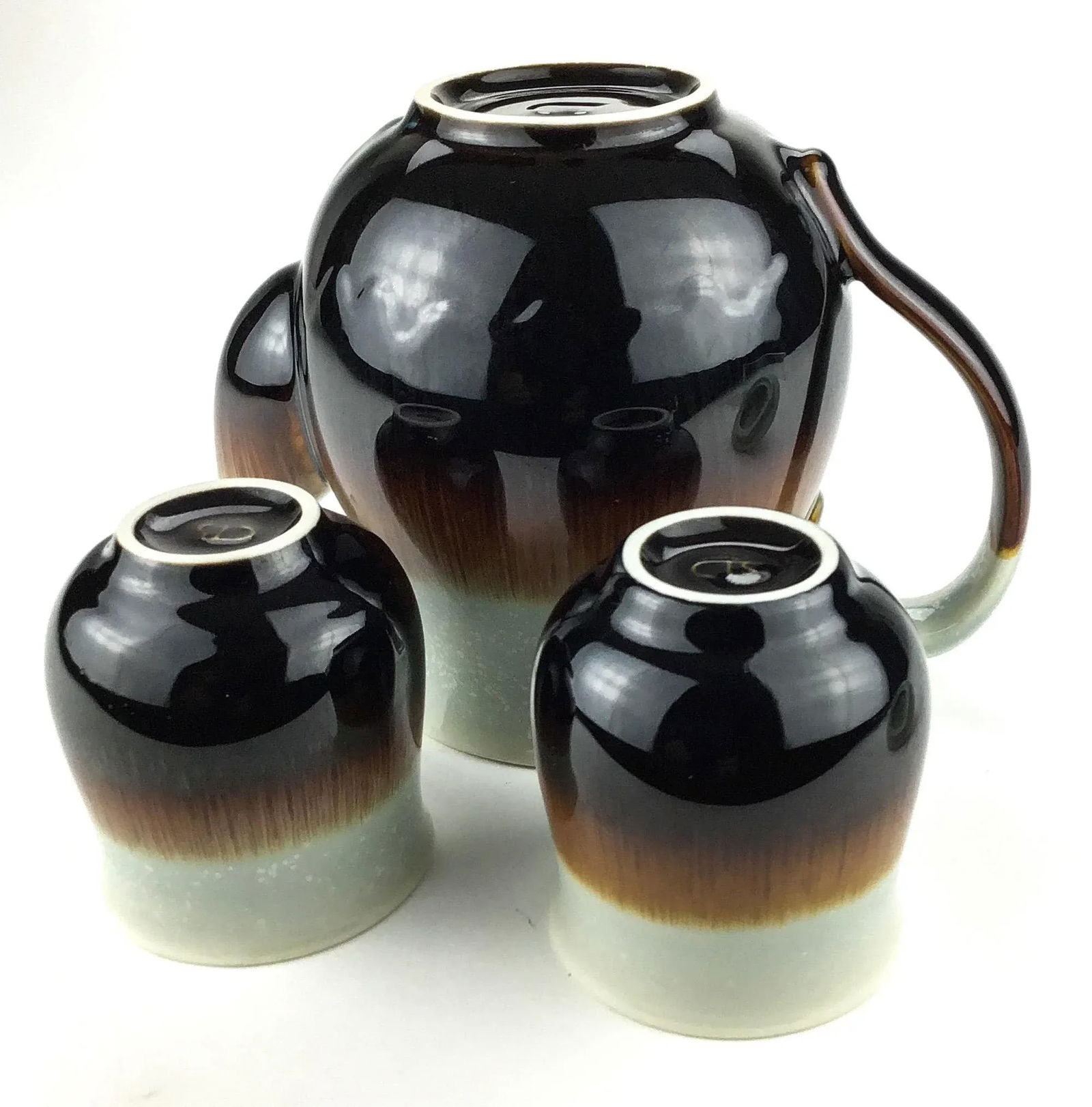 Artisan Created Porcelain Tea Set Signed - 8