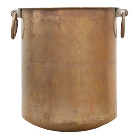 Large Polished Brass Indian Pot