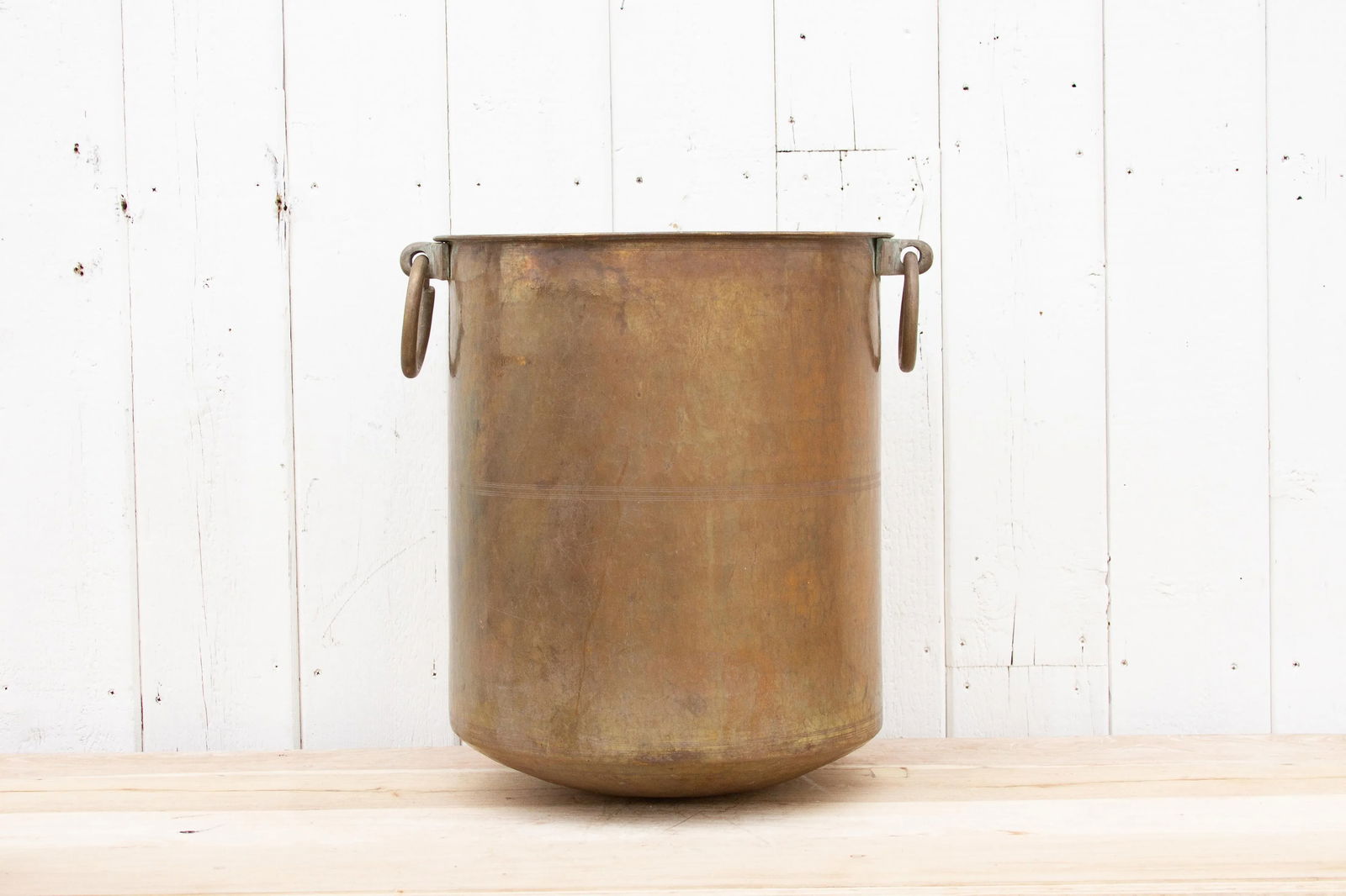 Large Polished Brass Indian Pot - 3