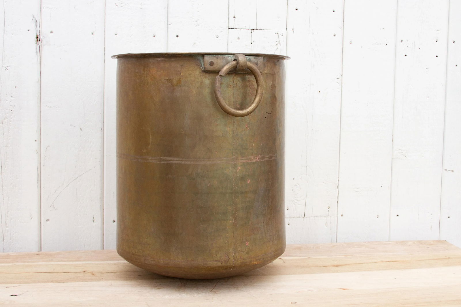 Large Polished Brass Indian Pot - 7