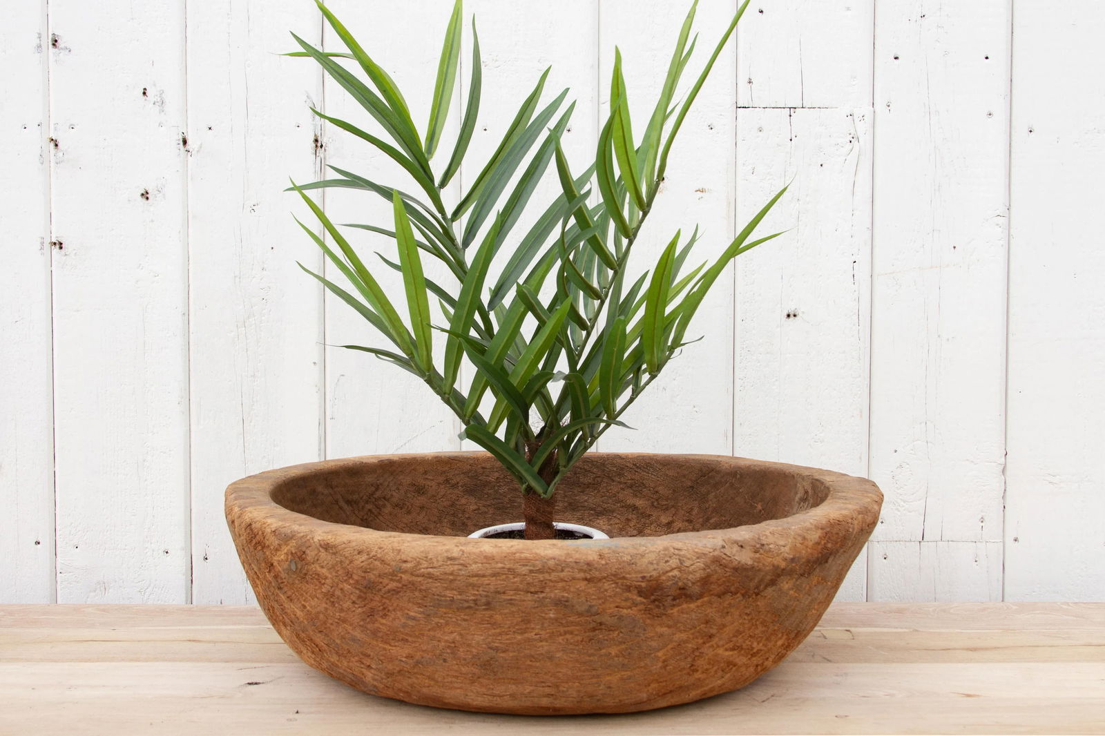 Large 19th Century Wood Dough Bowl - 11