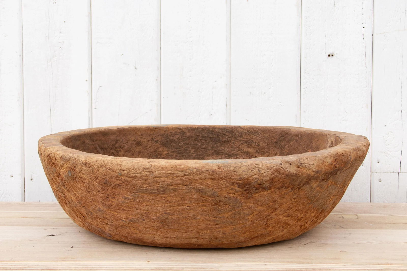 Large 19th Century Wood Dough Bowl - 3