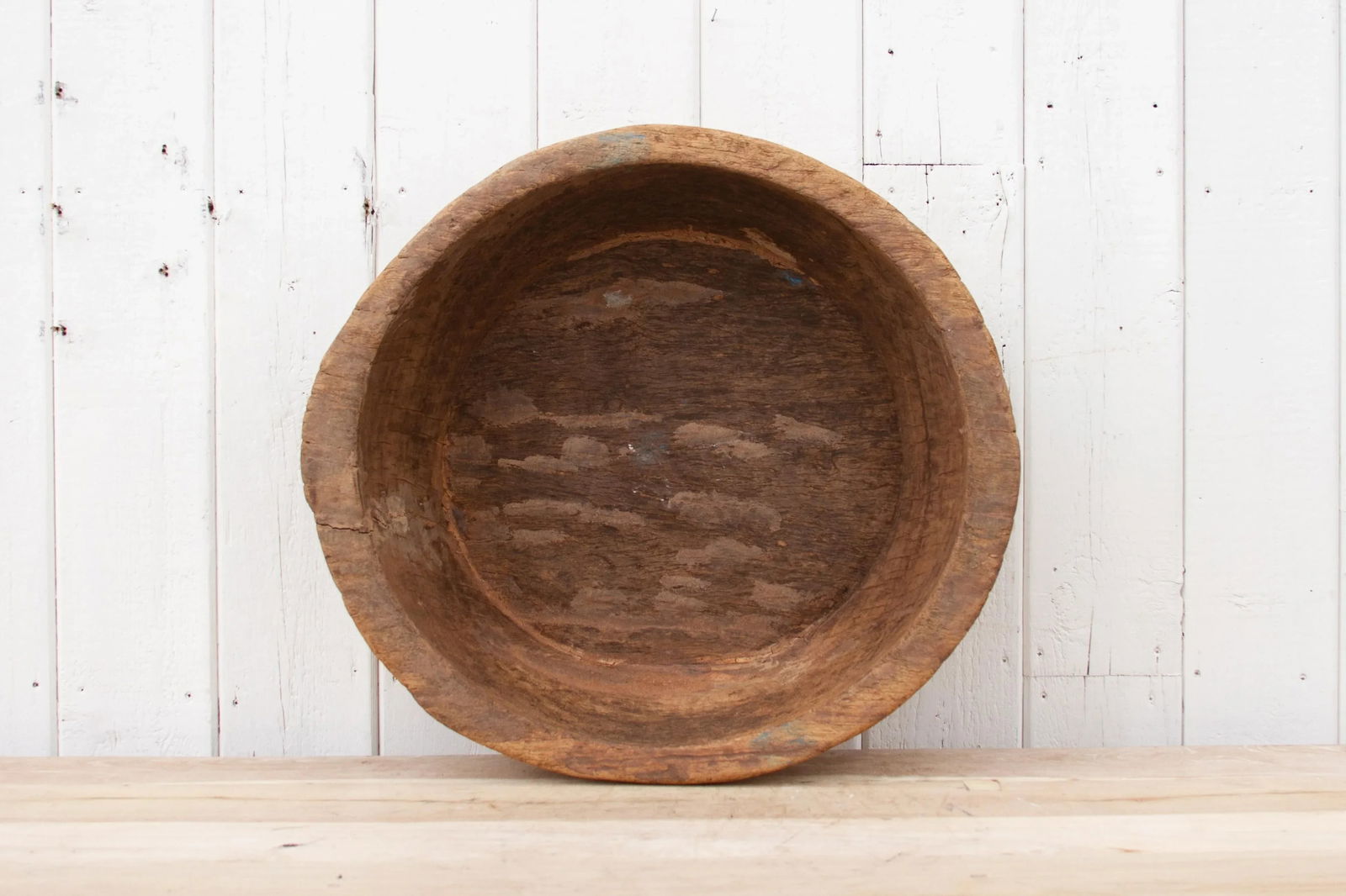 Large 19th Century Wood Dough Bowl - 6