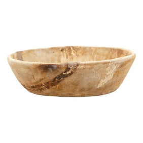 Antique French Bleached Wood Bowl