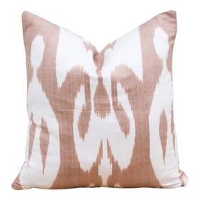 Russet Ikat Silk Pillow