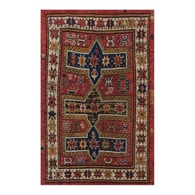 1930s Old Persian Shiraz Area Rug 3'11" X 6'6"³