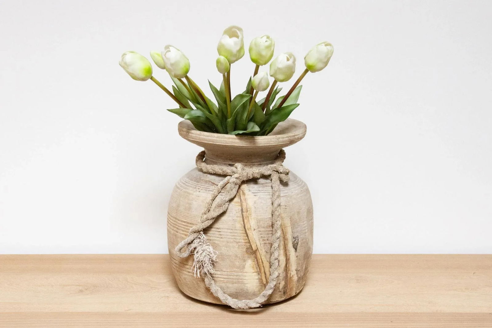 Wooden Rustic Vase-Devi - 10