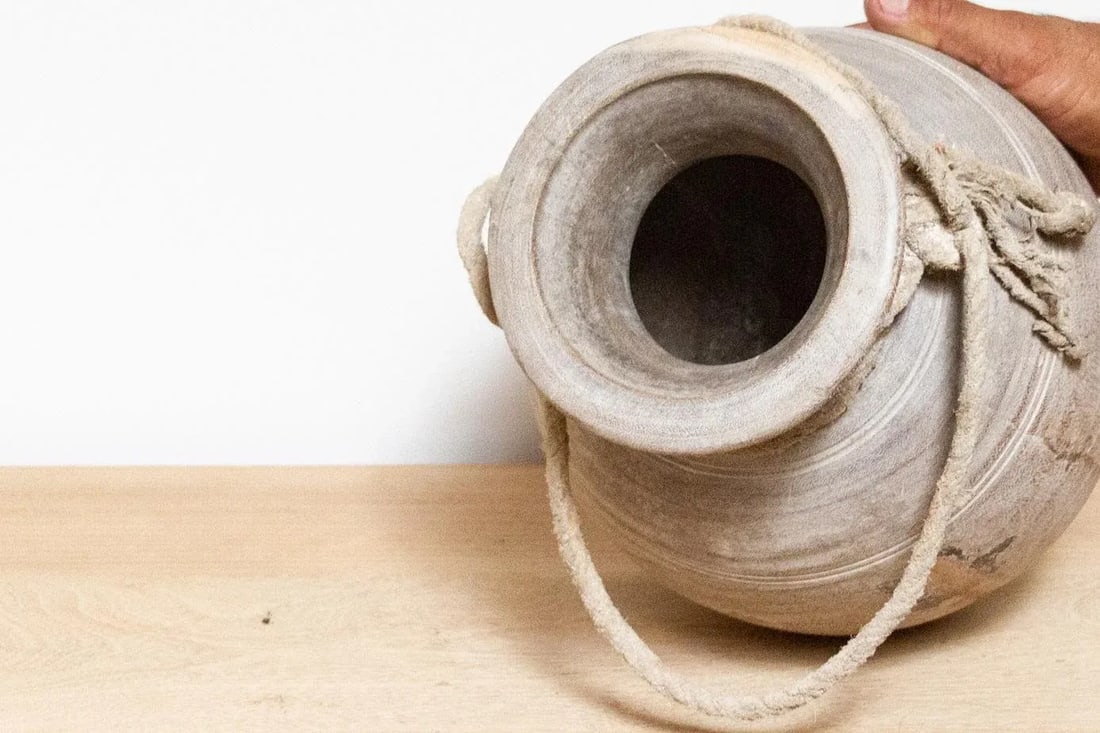 Primitive Handcarved Wooden Pot-Randk - 8