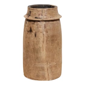 Tribal Wooden Antique Pot-Guda