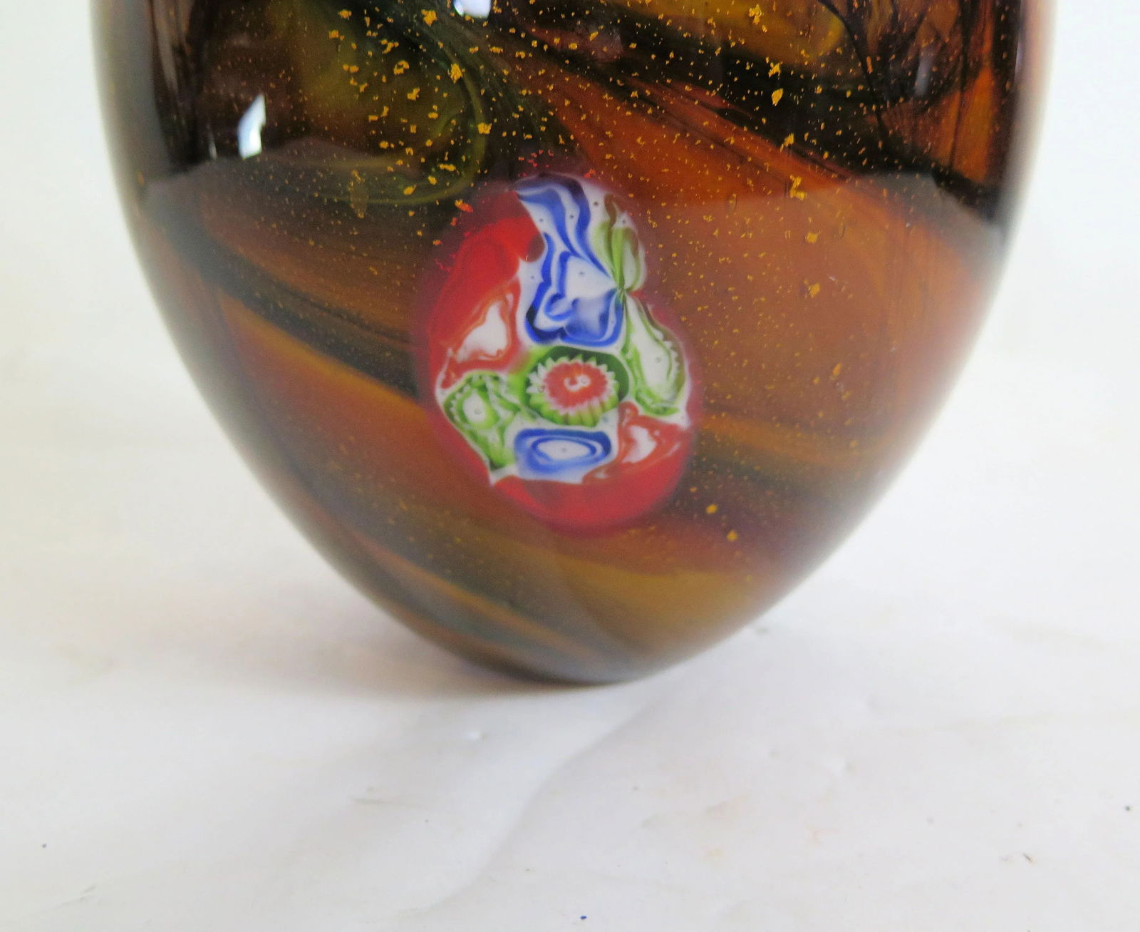 Multiple Color Hand Blown Italian Murano Style Vase - 2