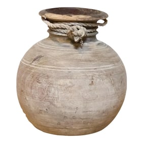 Vintage Indian Teak Water Pot-Nela