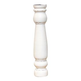 Charming Aged White Candle Holder