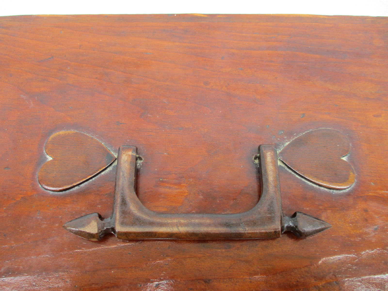 Antique Folk Art Hand Carved Jewelry Box or Trinket Box - 7