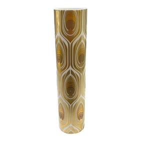 1970s Rosenthal Studio Line Gold "Peacock Feather" Vase by Bjorn Wiinblad