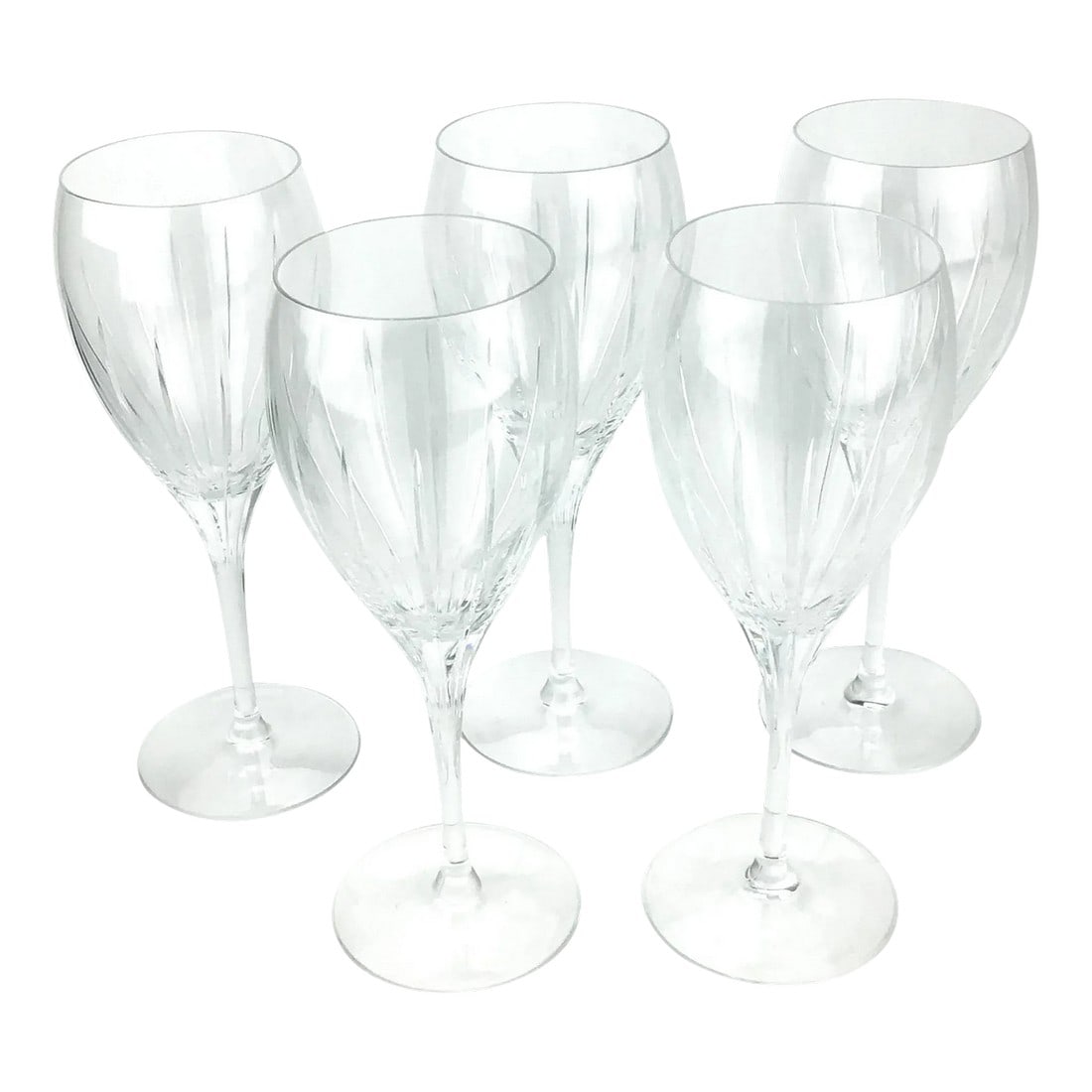 Vintage French Christofle Iriana Wine Glasses Set of 5: Beautiful never used vintage wine or water stemware glasses made in France by Christofle. These glasses are in the box as they were originally purchased. These are in as new condition and have never
