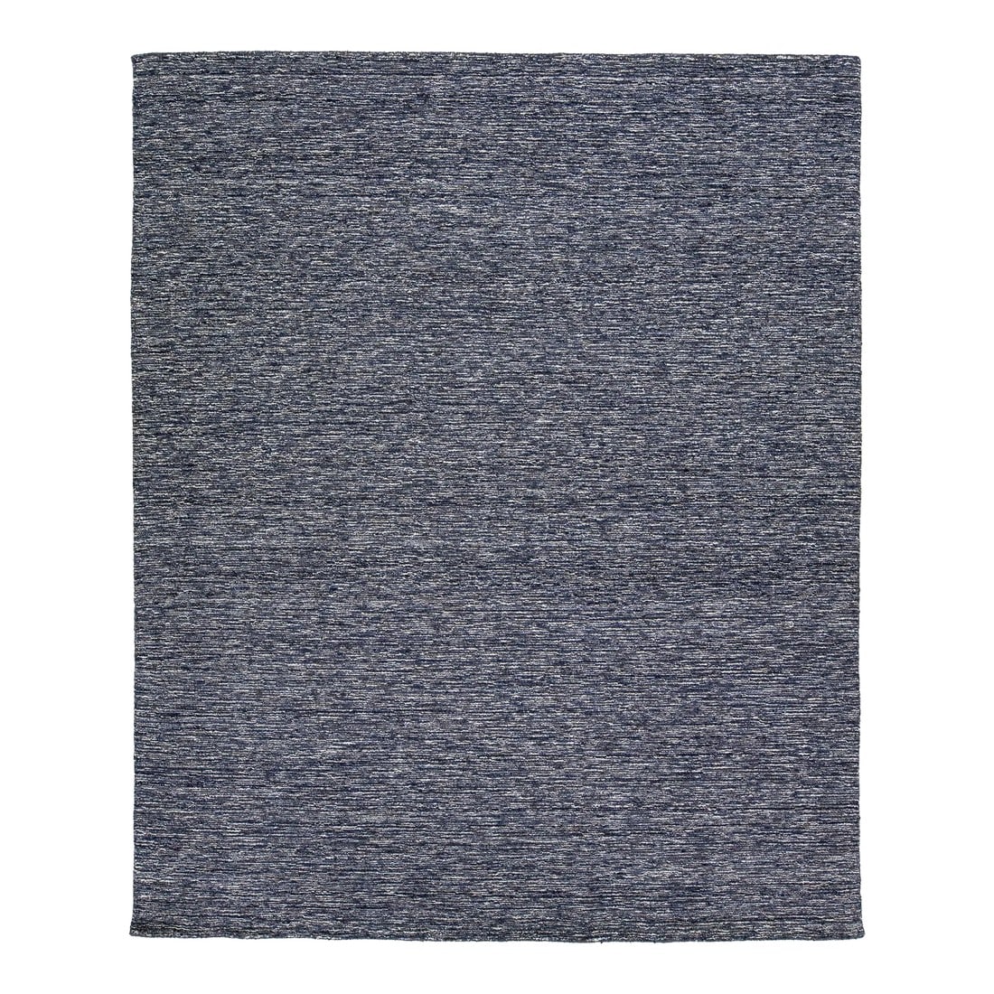 Modern Texture Handmade Wool Rug in Navy Blue Color: This beautiful modern hand-knotted wool rug has a navy blue color field and a gorgeous texture Strié design. This piece is perfect for making a statement, and its luxurious texture will make a