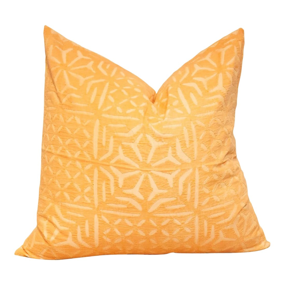 Golden Milk Handmade Pillow Cover: This vibrant decorative pillow cover features beautiful array of patterns, with hand crafted appliqué cut work, giving it a timeless appeal. Initially, this ancient Indian technique called appliq