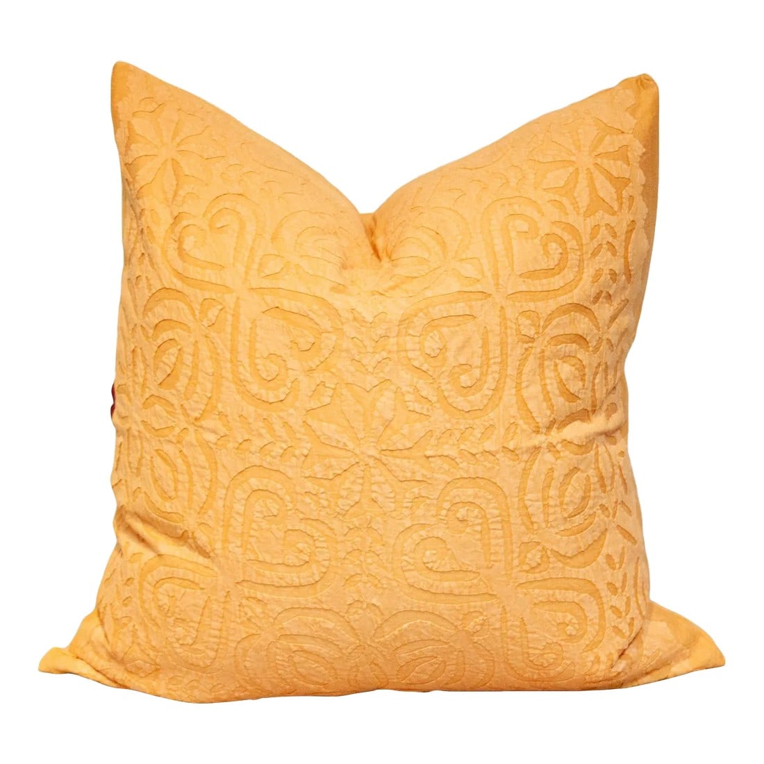 Golden Tai Handmade Pillow Cover: This vibrant decorative pillow cover features beautiful array of patterns, with hand crafted appliqué cut work, giving it a timeless appeal. Initially, this ancient Indian technique called appliq