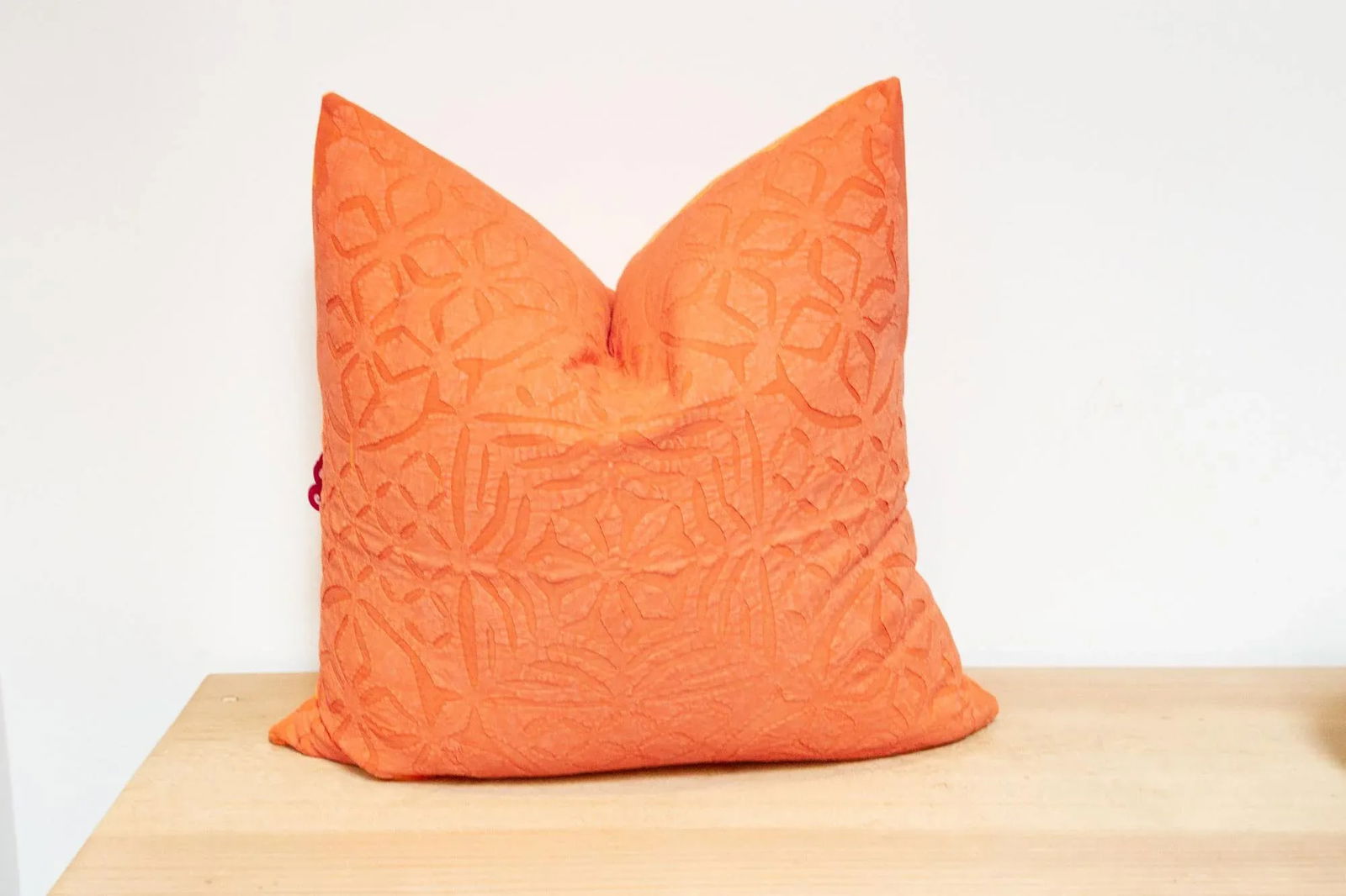 Deep Saffron Handmade Pillow Cover - 4