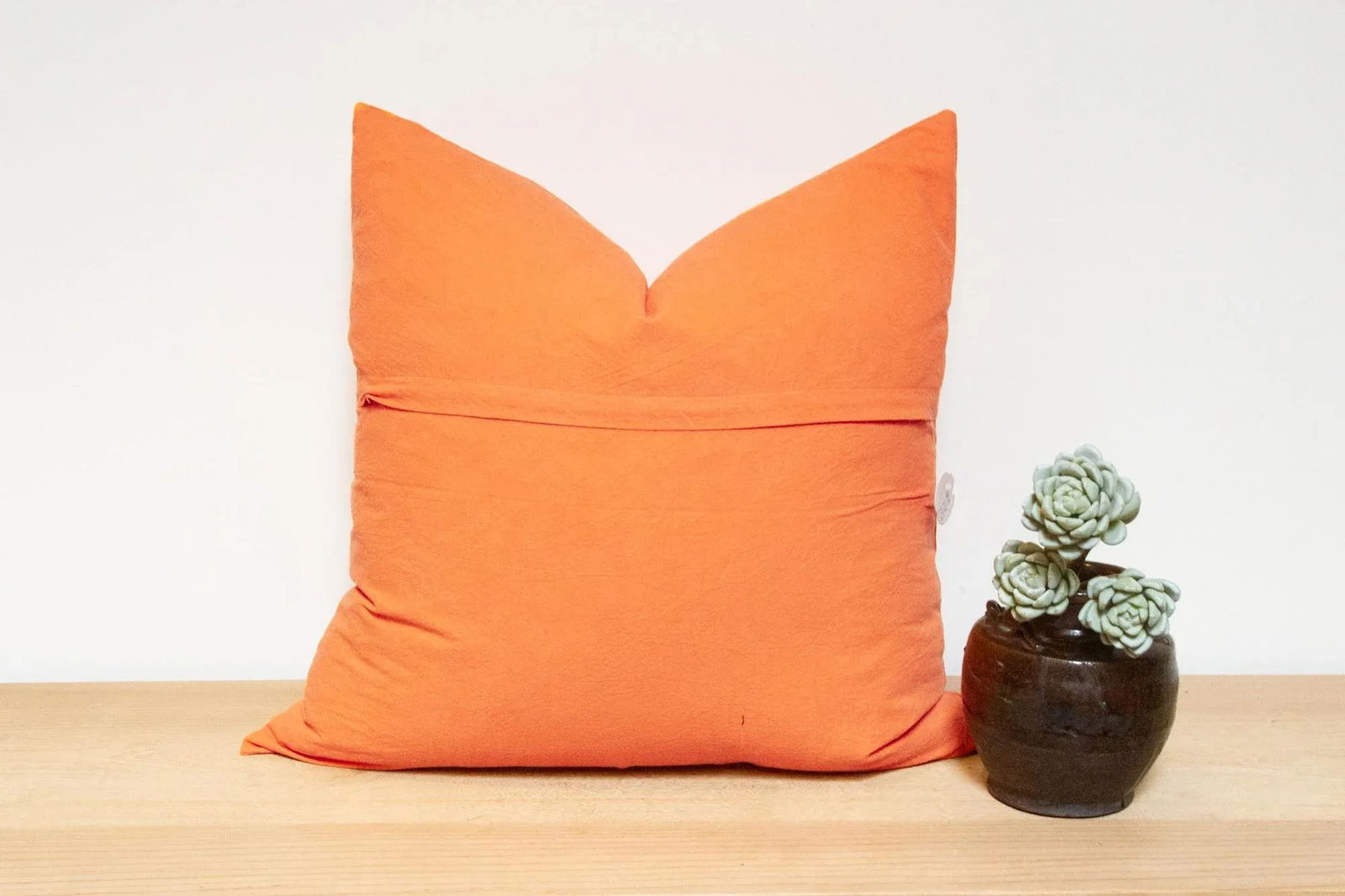 Deep Saffron Handmade Pillow Cover - 6