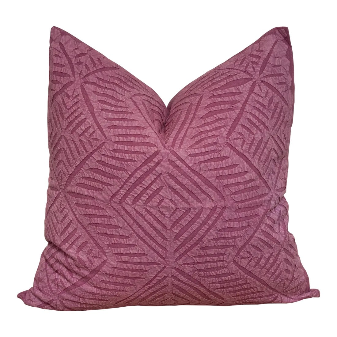 Purple Handmade Pillow Cover: This vibrant decorative pillow cover features beautiful array of patterns, with hand crafted appliqué cut work, giving it a timeless appeal. Initially, this ancient Indian technique called