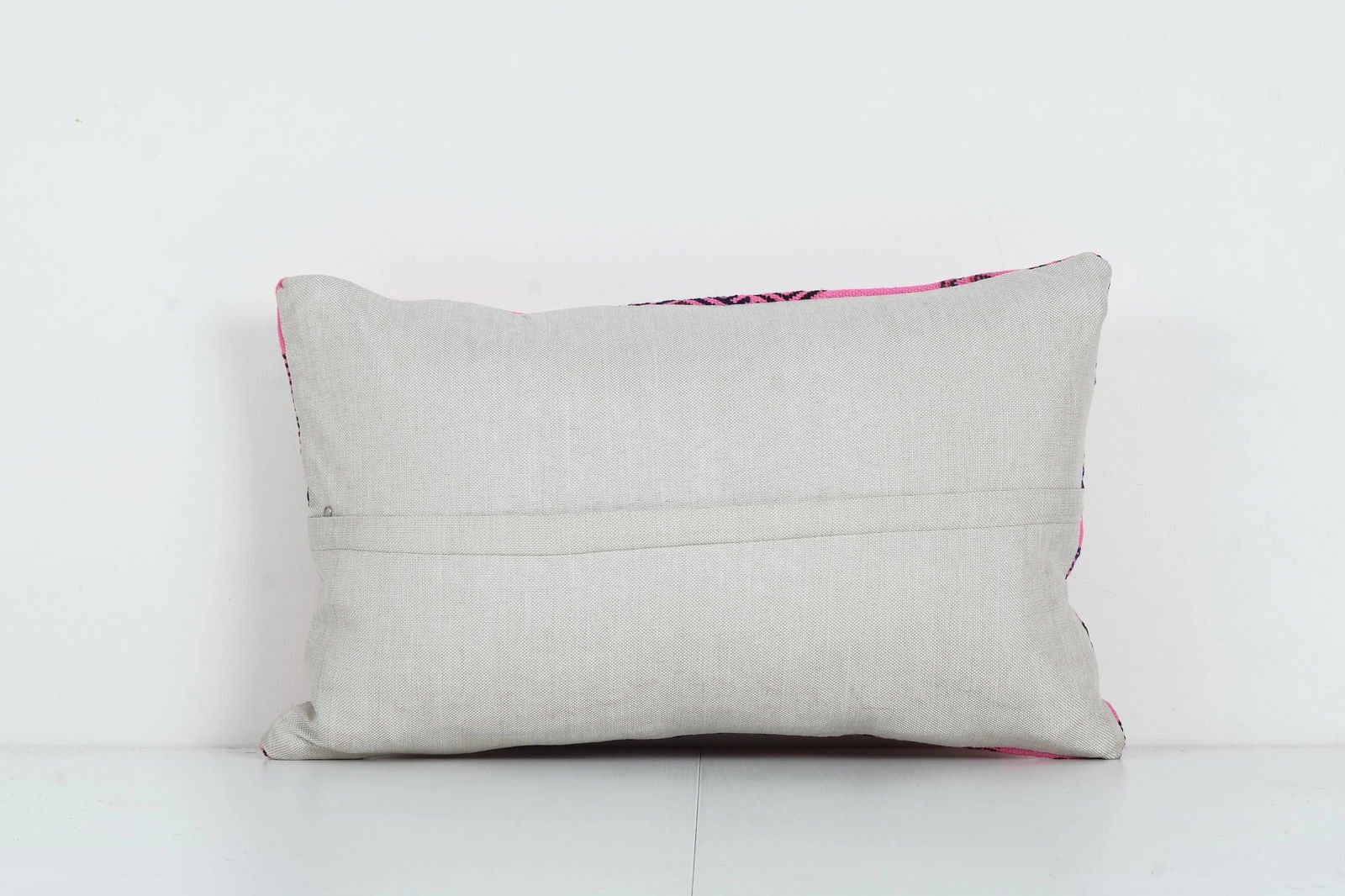 Pink Kilim Rug Lumbar Pillow Cover - 4