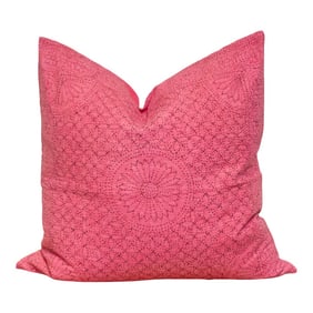 Carnation Hand-Stitched Pillow Cover