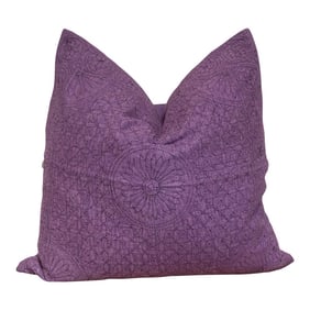 Ripe Plum Hand-Stitched Pillow Cover