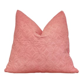 Rose Quartz Hand-Stitched Pillow Cover