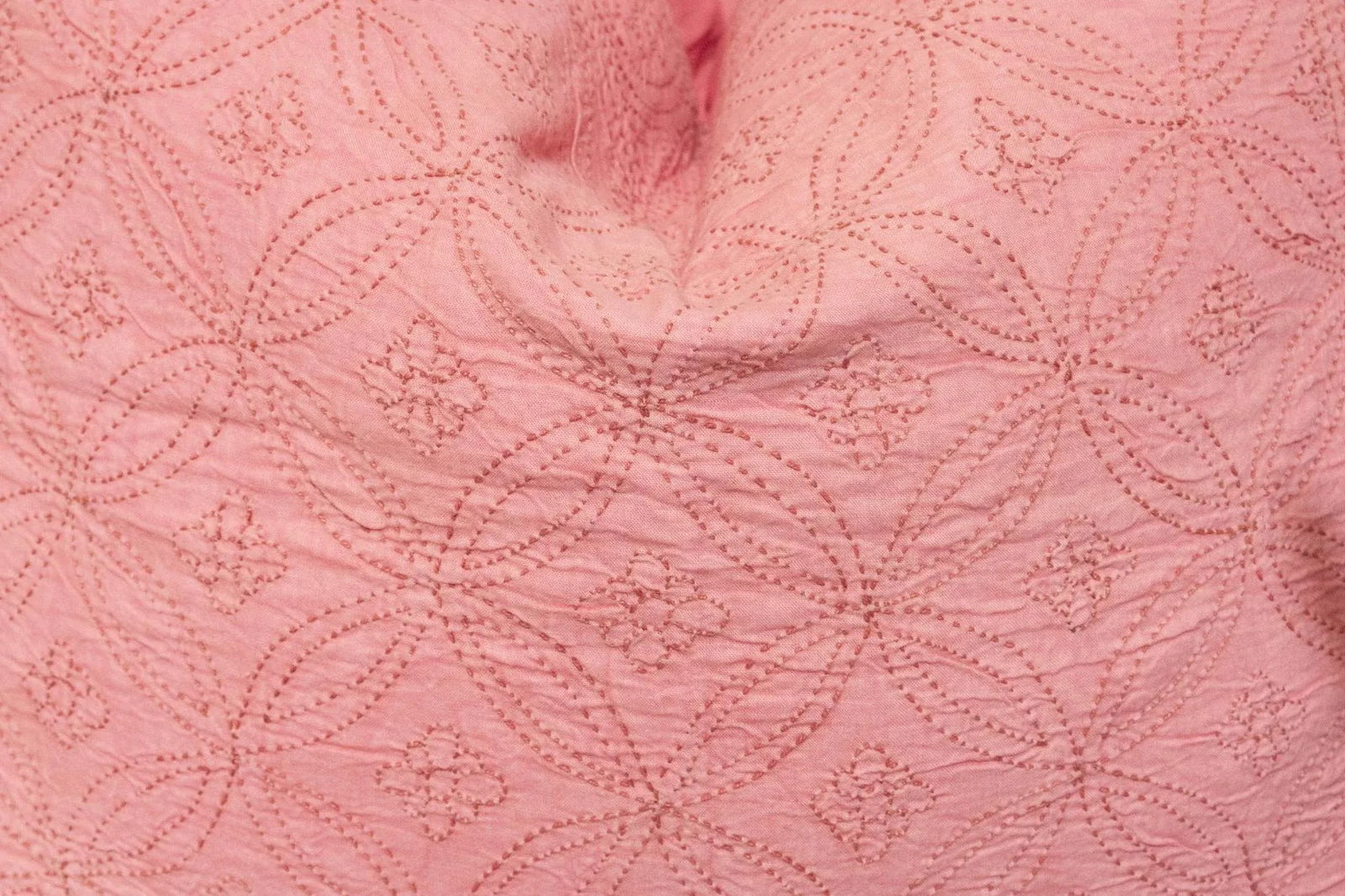 Rose Quartz Hand-Stitched Pillow Cover - 5