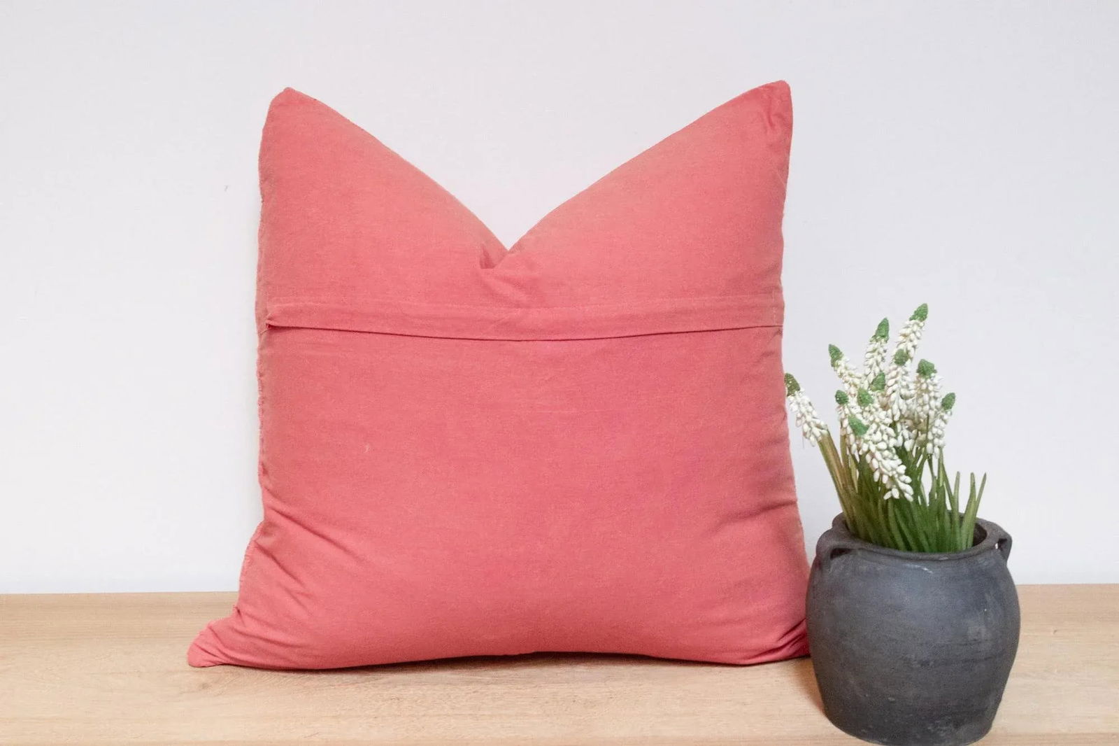 Rose Quartz Hand-Stitched Pillow Cover - 6