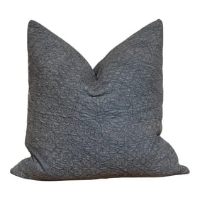 Misty Gray Hand-Stitched Pillow Cover