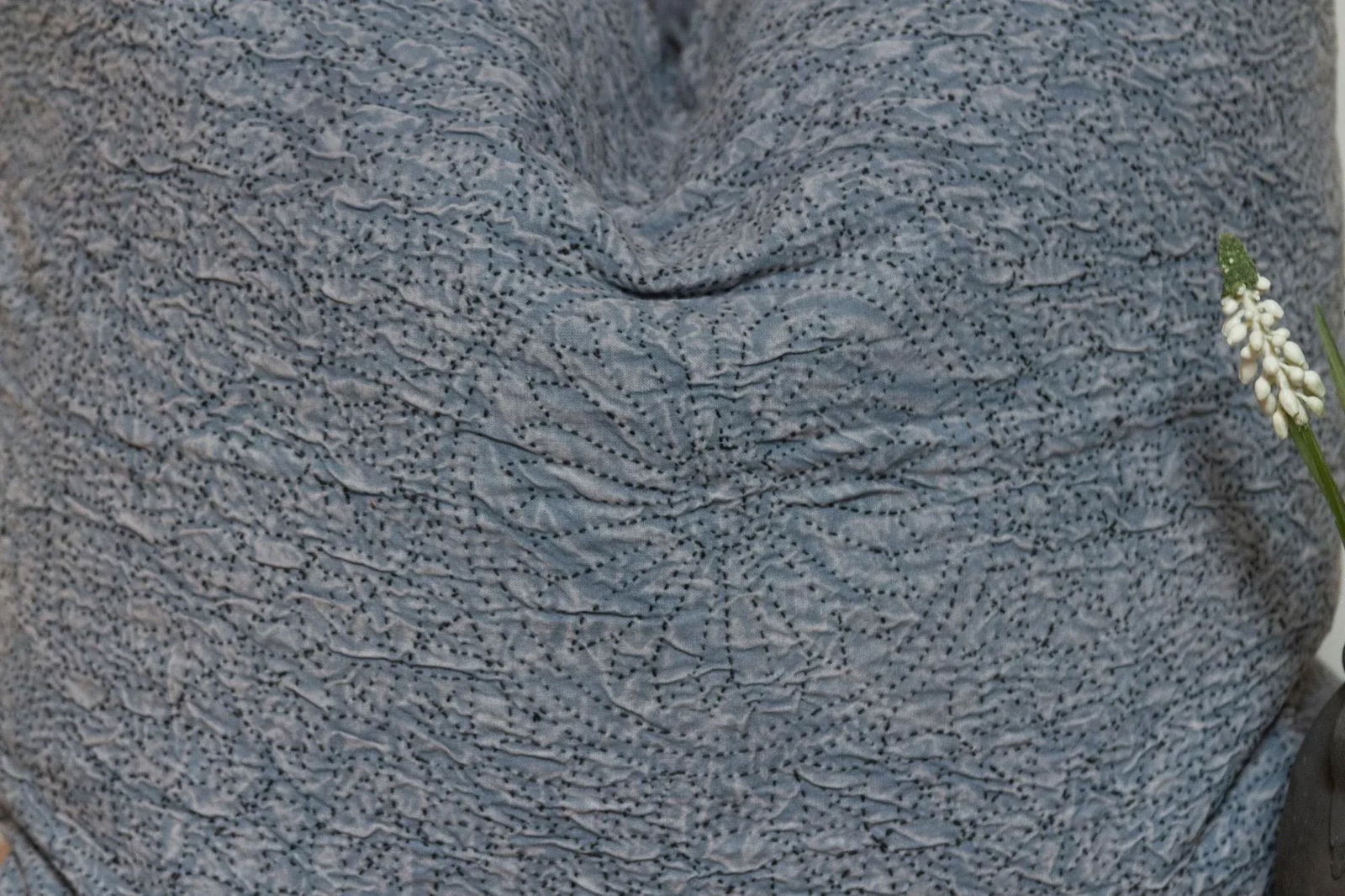 Misty Gray Hand-Stitched Pillow Cover - 3