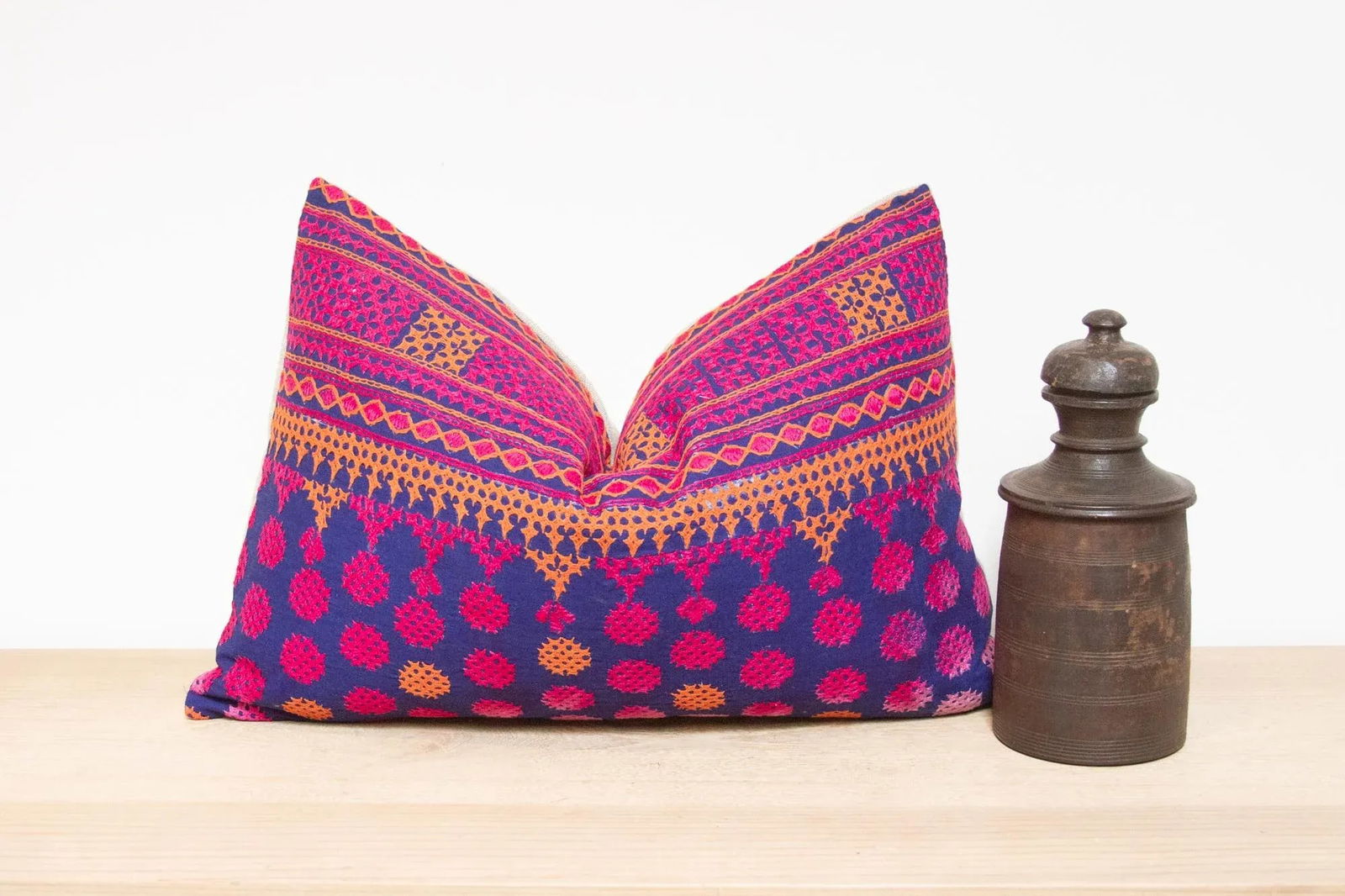 Taman Embroidered Floral Pillow - 2