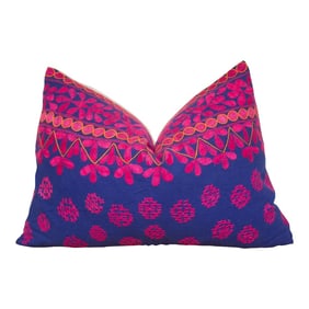 Aini Embroidered Floral Pillow