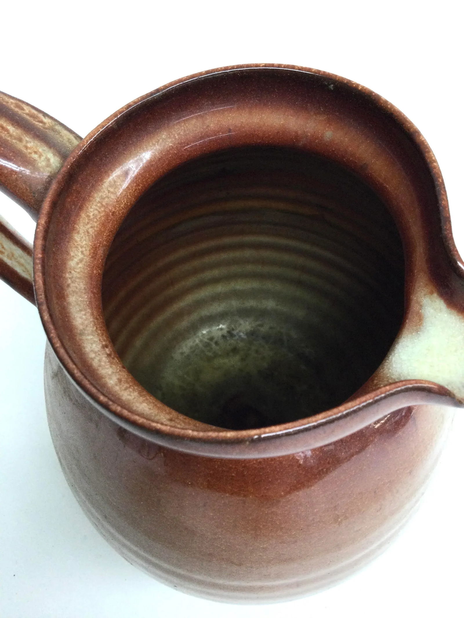 Artisan Ceramic Glazed Fired Water Pitcher - 6