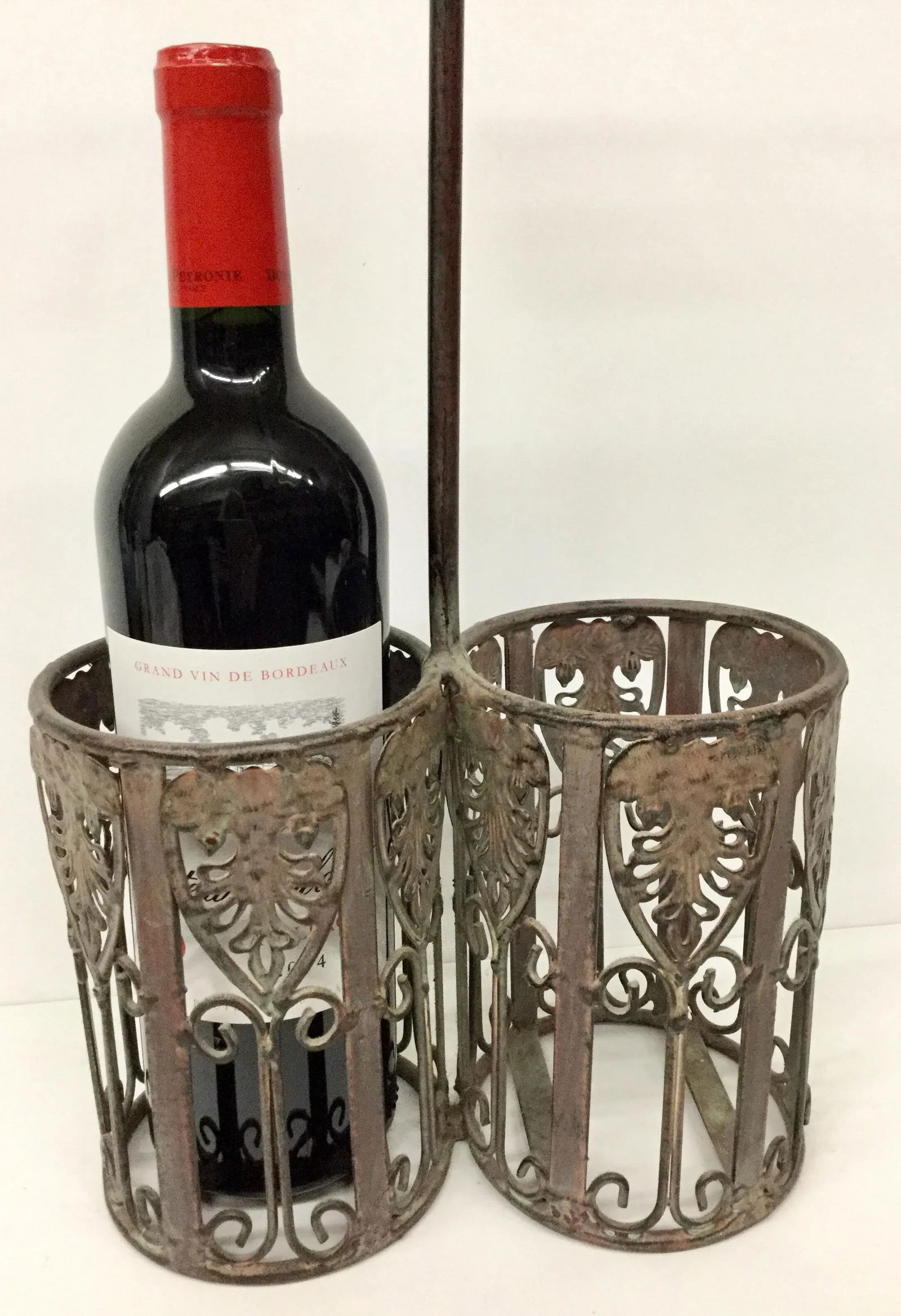 Vintage Metal Bottle Holder - 9