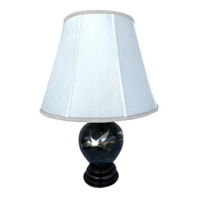 Vintage Marbro Lamp Co Japanese Mixed Metal Table Lamp