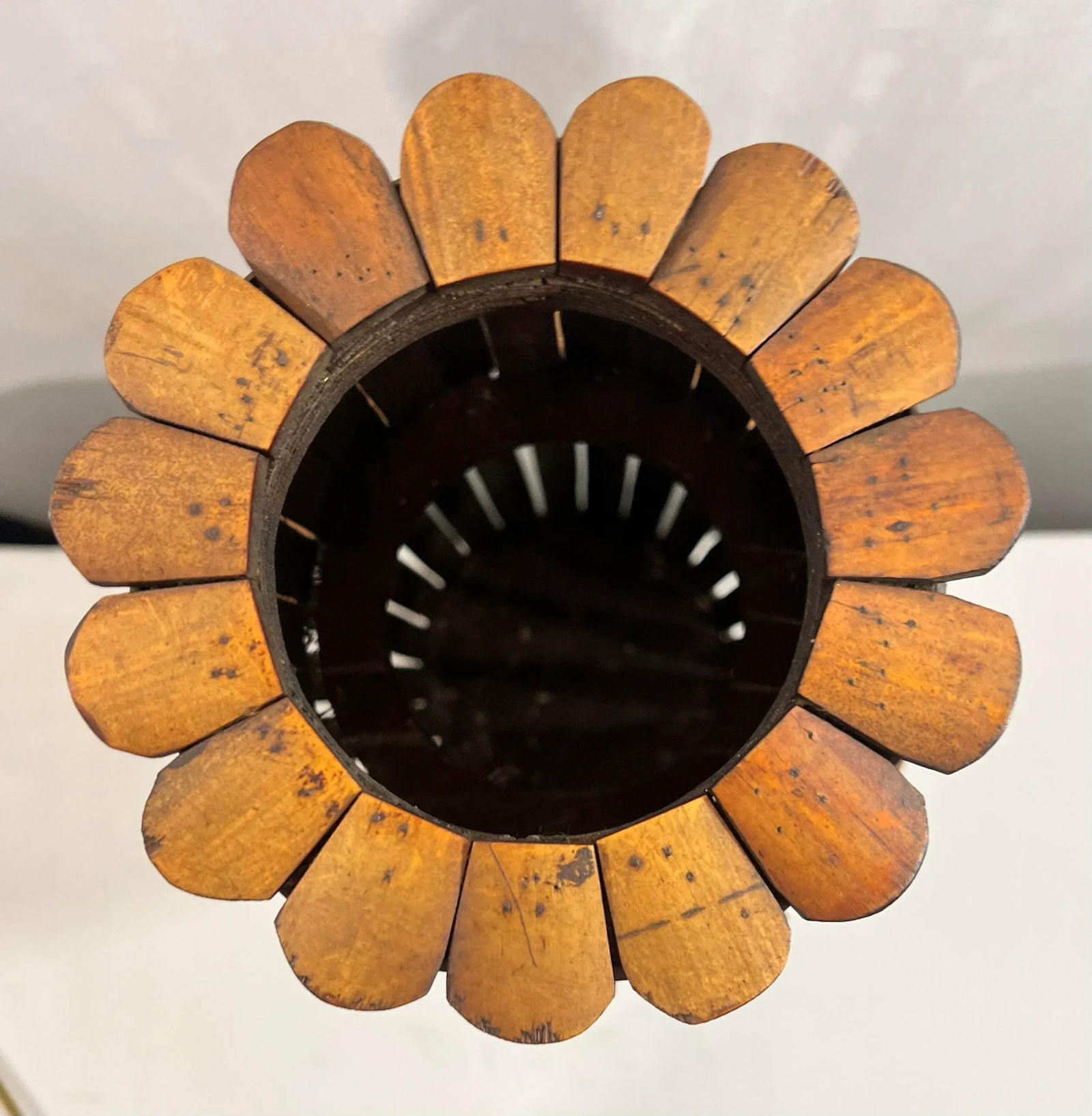 Vintage BoHo Chic Split Bamboo Floor Vase - 4