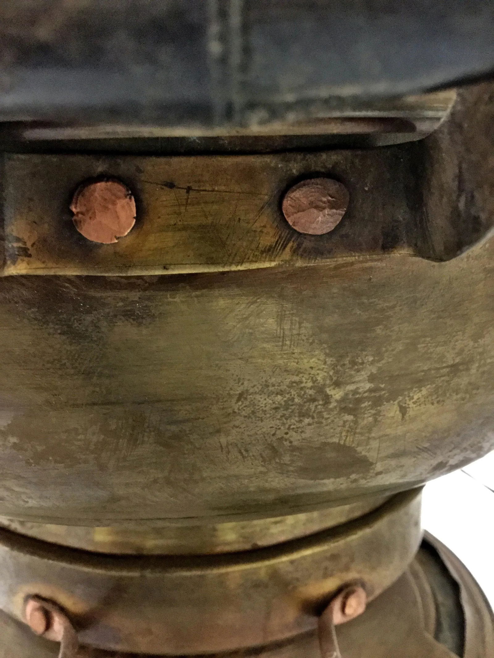 Vintage Mid Century Brutalist Brass Table Lamp - 7