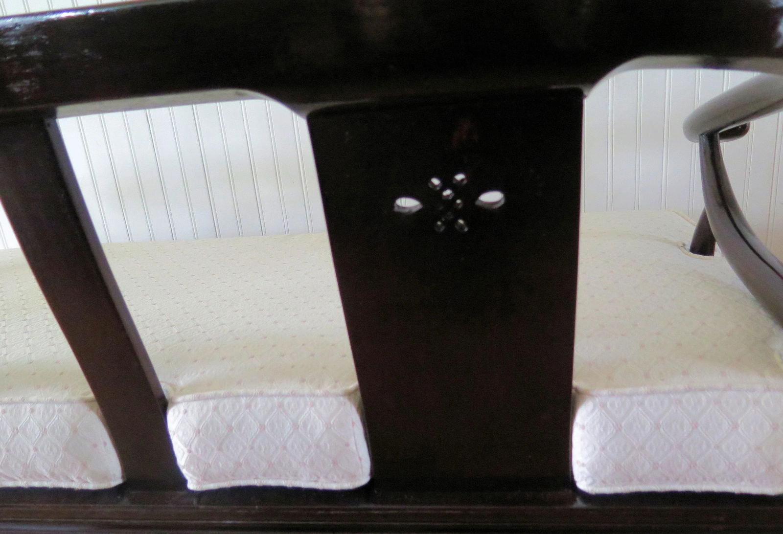 1950s Mid-Century Chinoiserie Cherry Wood Settee/Bench in the Manner of James Mont - 6